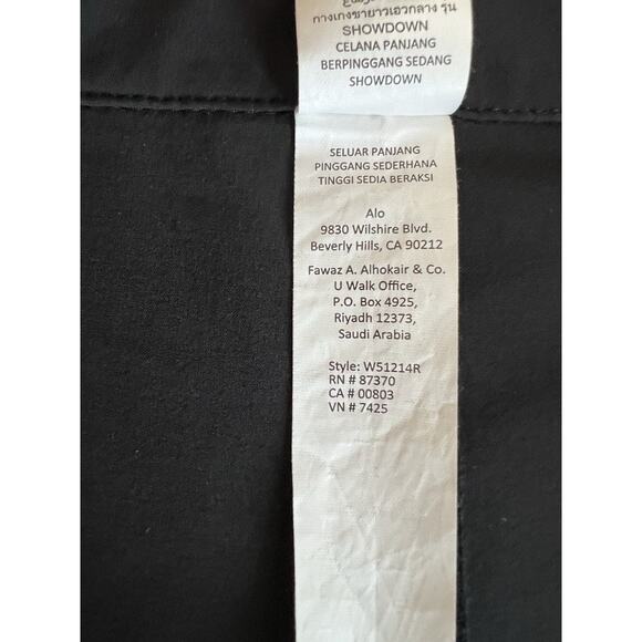 ALO Yoga Mid-Rise Showdown Trouser Pants Side Buckle Black 158$ Womens M /L - Picture 11 of 13